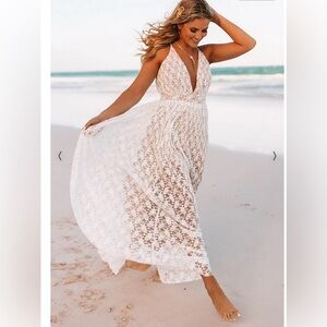 Lilyful pleated lace maxi